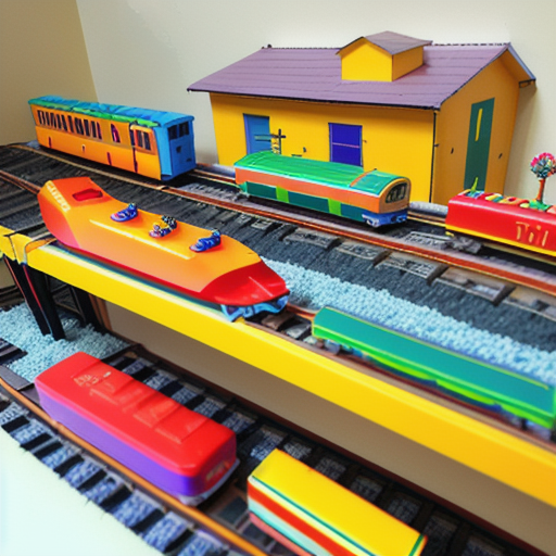 Afbeelding van Maak samen plastic speelgoed bouwtreinen met kinderen