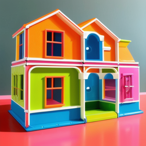 Afbeelding van Kunststof Speelgoed Huisjes voor Creatief Spel