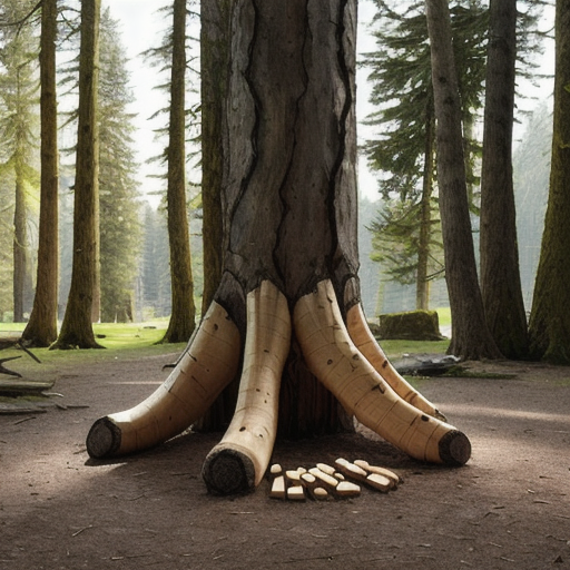 Afbeelding van Multifunctionele boomstammen: eenvoudiger kamperen!